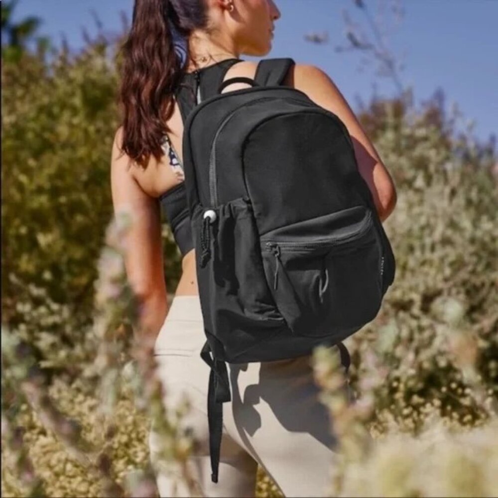 Athleta Kinetic Backpack computer bag travel college hike school Black